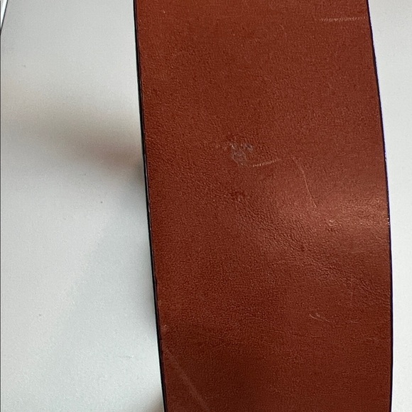 LOFT - M, Brown Leather Braided Belt with Brass Buckle - Picture 5 of 7